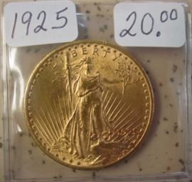 1925 Gold $20.00 Coin