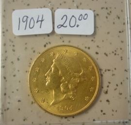 1904 Gold $20.00 Coin