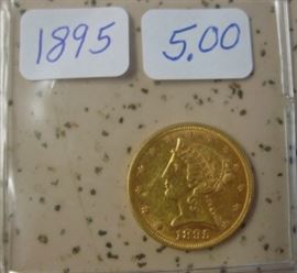 1895 Gold $5.00 Coin