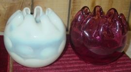 Opalescent & Cranberry Glass
