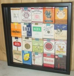 Display Of Vintage Collectible Cigarettes