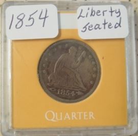 1854 Liberty Seated Quarter