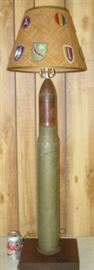 Large WWII Shell Lamp