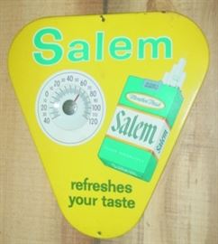 1970's Metal Salem Cigarettes Thermometer