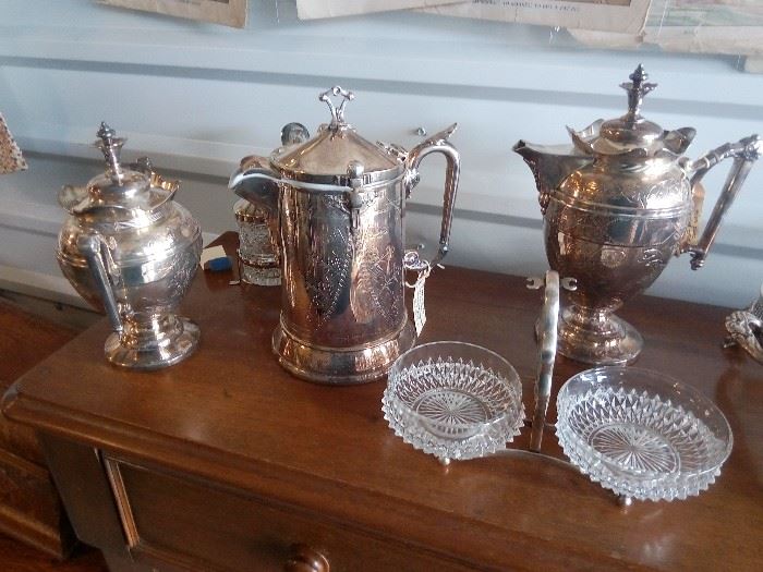 Silver plated serving ware