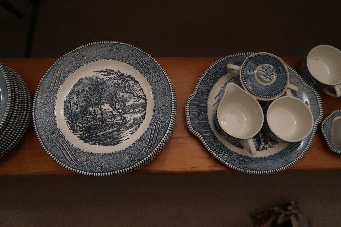 Currier & Ives dishes
