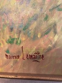 Oil Painting Framed & Signed by
Maurice Lemaitre
38" x 27"