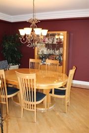 dining room set and glassware crystal and more