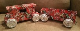 Handmade Coca-Cola Train Cars Made of Cans