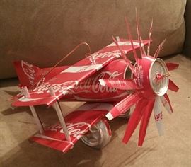 Handmade Coca-Cola Airplane Made of Cans