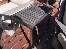 RH Belvedere Classic Lounge Chairs - Weathered Teak, Cushions and Side Table