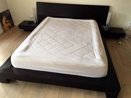 Platform Bed & 2 Nightstands - Queen | Espresso