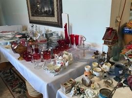 Glassware, Fenton, Kings Crown Fenton and more