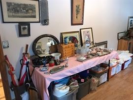 Framed Art, Bedding, Linens, Collectibles