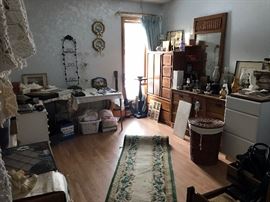 Oil Lamps, Stained Glass, Dresser, Guitars, Linens and so much more!