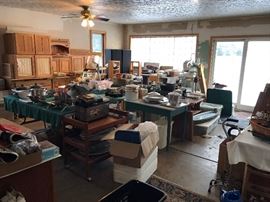 Still organizing all the kitchen and catering items