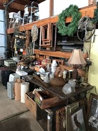 Fishing items, hunting items, lamps, wall art and more