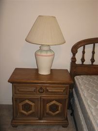 Bedroom Night Stand, South Western Motif Pottery Lamp
