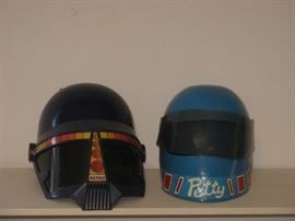 Vintage Kids ERTL Richard Petty 43 STP Blue Plastic Helmet w/ Face Shield, Vintage Toy Space Helmet Black Adjustable Astro XR47 1970s Star Wars Darth Vador