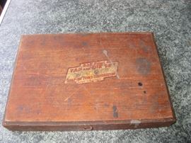  Vintage Blue Point Tap & Die Tool Set in Wood Case Snap On Automotive Mechanic