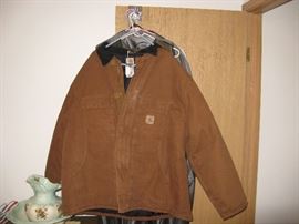 Carhartt Mens Brown Flame Resistant Duck Coat 2XL