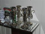 SILVERPLATE VASES USED FOR CATERING