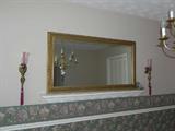 MANTLE MIRROR AND CANDLE SCONCES