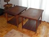 PAIR OF LANE ALL WOOD STANDS