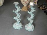CANDLE HOLDERS SHAPED LIKE CORAL