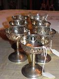 SORBET GLASS INSERT HOLDERS IN STERLING SILVER (NOT WEIGHTED)