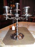 STERLING SILVER FIVE LIGHT CANDELABRA (NOT WEIGHTED)
