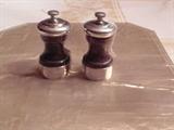 STERLING SILVER AND WOOD PEPPER MILLS FRENCH