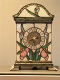 INTERESTING STAINED GLASS CLOCK