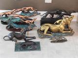 GROUP OF DOG BRONZES