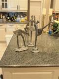 TRIO OF METAL BALLET DANCERS