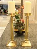 LARGE PAIR OF BRASS CANDLESTICKS