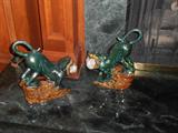 PAIR OF CERAMIC MONKEYS