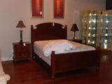 PART OF 4 PIECE BEDROOM SET (2 NIGHTSTANDS & BED)