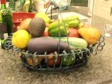 BASKET OF ARTIFICIAL FRUIT