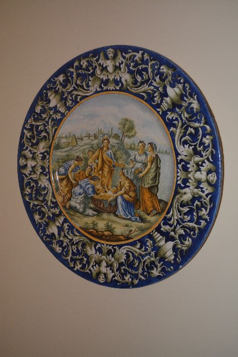 1800's large ceramic plate