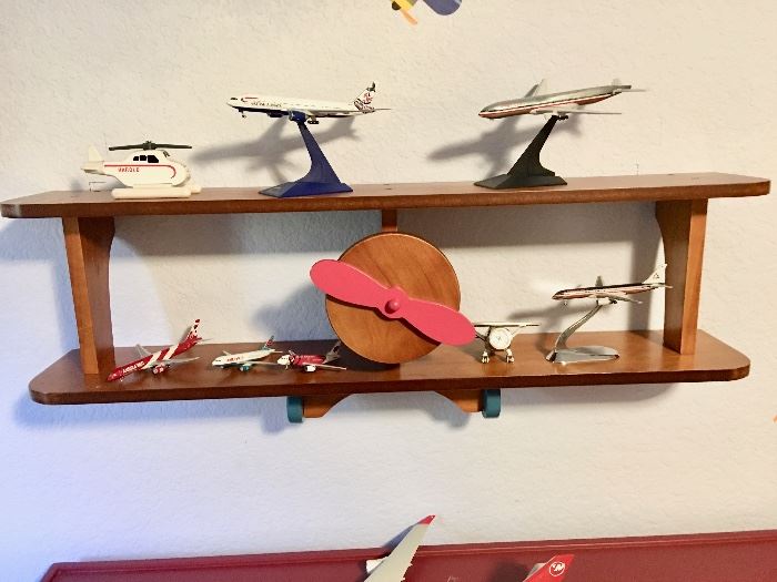 Airplane wall shelf