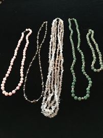 Semiprecious and sterling necklaces