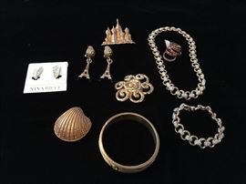 French and American costume jewelry