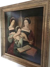 Musicians oil on board