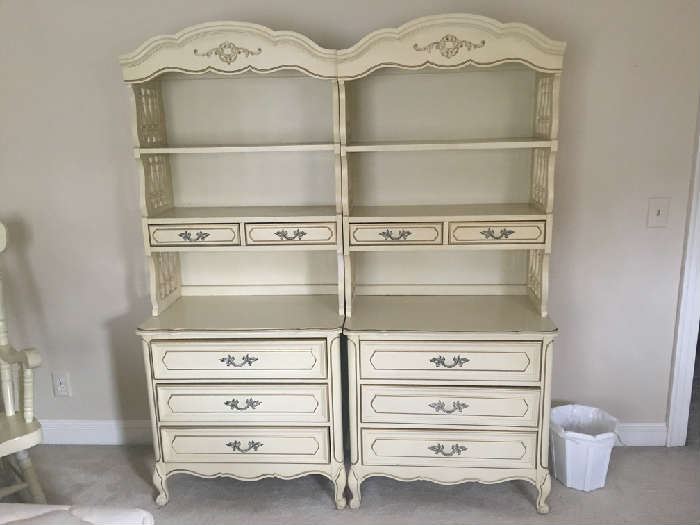 Two French provincial bookcases.