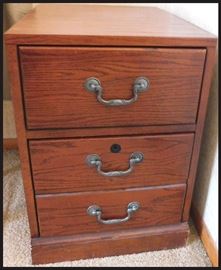 Oak file cabinet