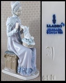 Lladro "Sewing a Trousseau" figurine
