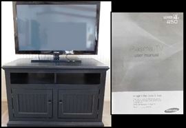 Samsung 42 inch plasmaTV and cabinet