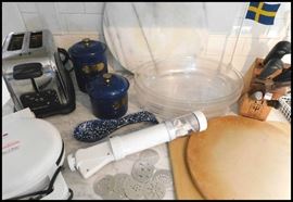 Toaster, waffle maker, knives, cookie press, pizza stones and more