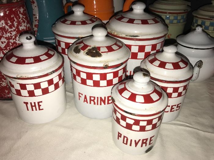 Enamel ware canister set